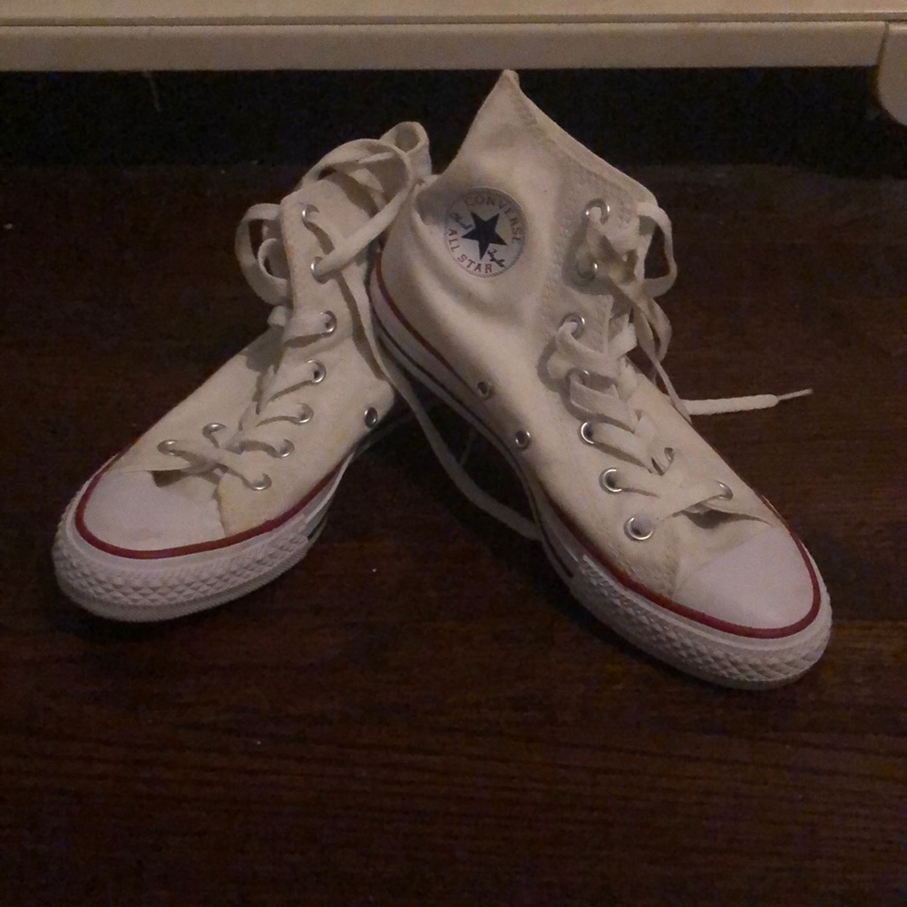 White Hightop Converse